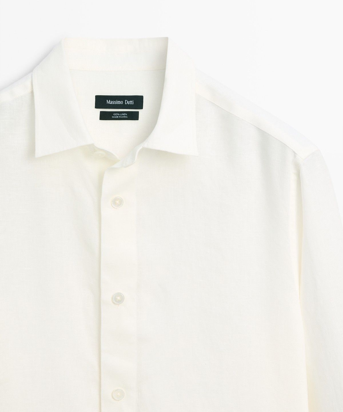 마시모두띠(MASSIMO DUTTI) 100% 린넨 레귤러 핏 셔츠