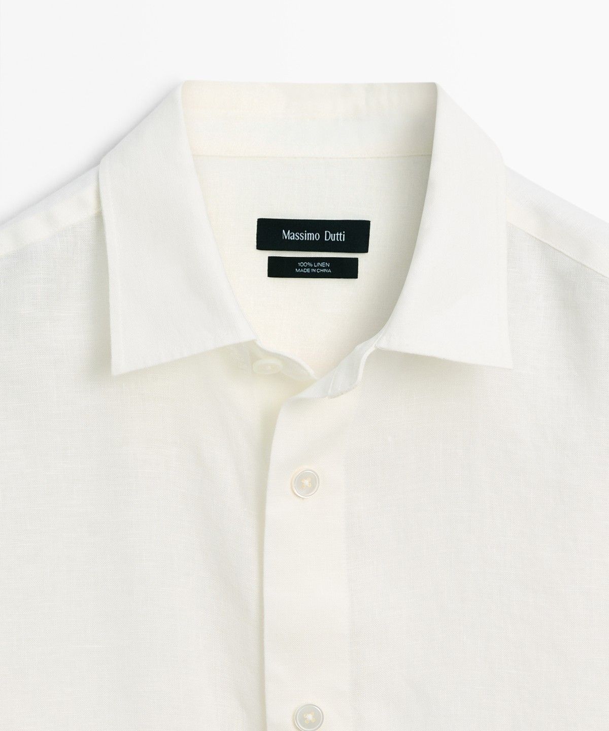 마시모두띠(MASSIMO DUTTI) 100% 린넨 레귤러 핏 셔츠