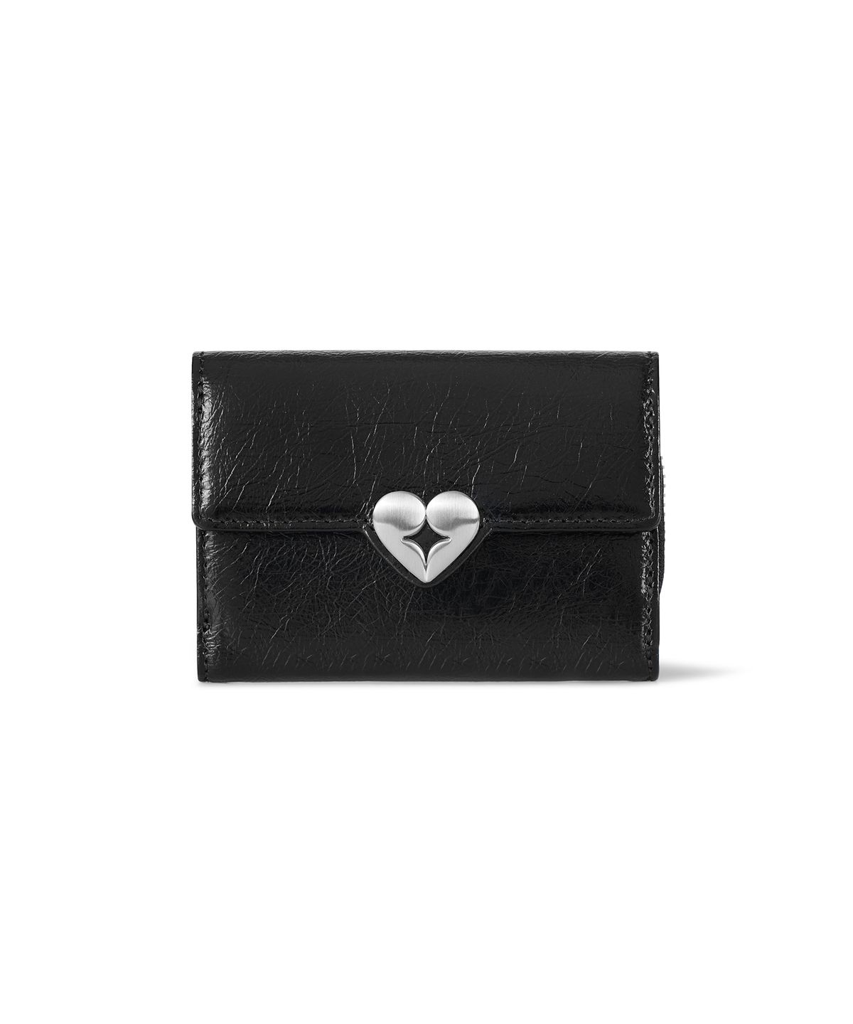 페넥(FENNEC) HEARTY ZIP FLAP WALLET - BLACK