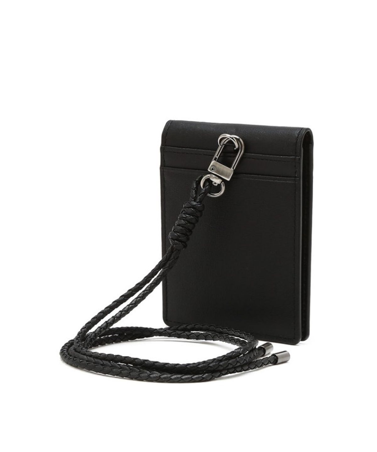 질스튜어트 맨 액세서리(JILLSTUART MEN ACC) 블랙 로고장식 소가죽 카드지갑 JUHO6F550BK