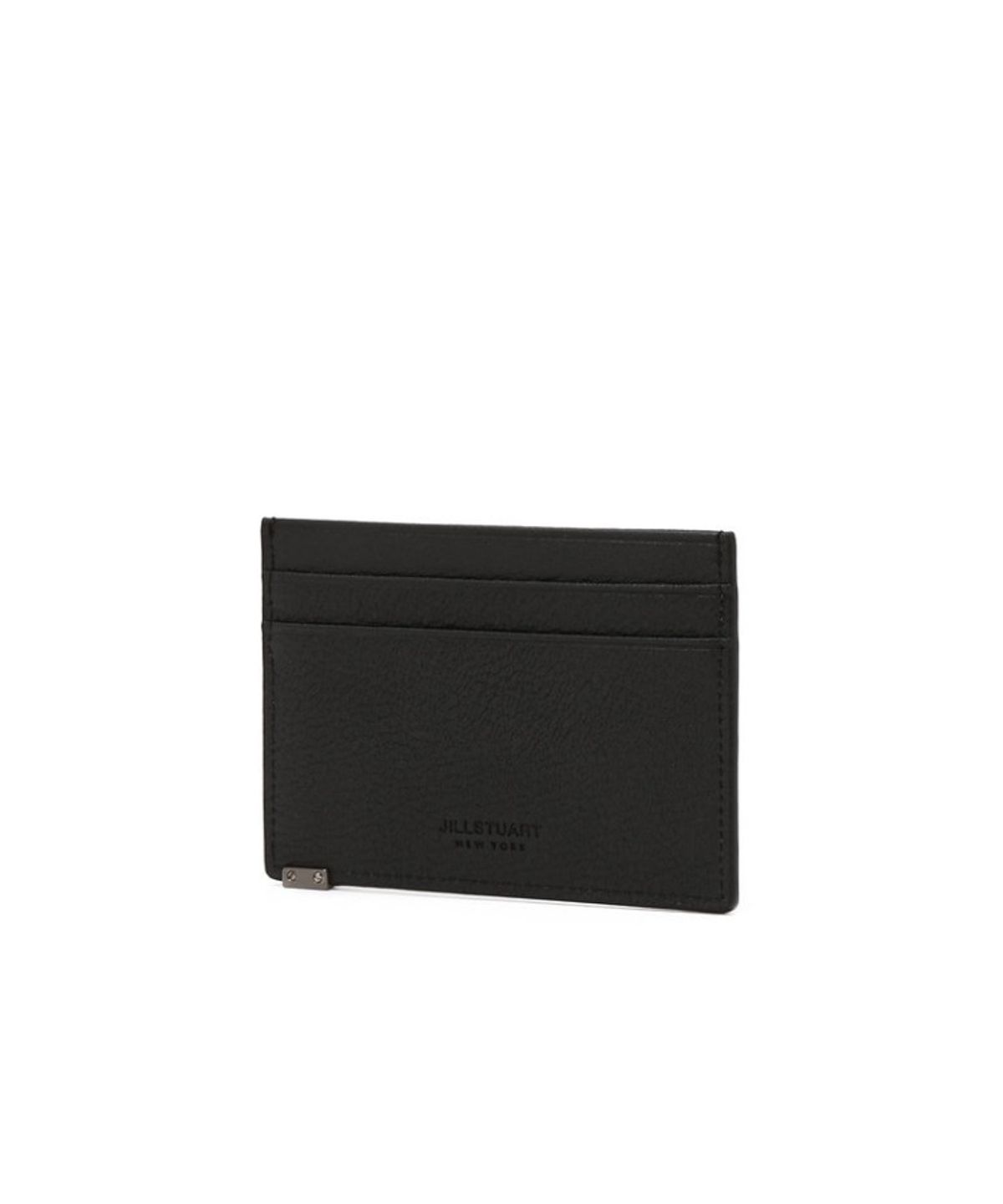 질스튜어트 맨 액세서리(JILLSTUART MEN ACC) 블랙 로고장식 소가죽 카드지갑 JUHO6F707BK