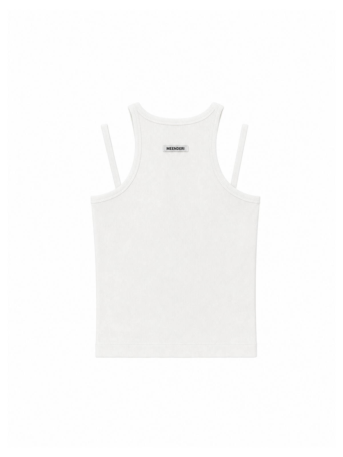 민더리(MEENDERI) CURVE STRAP SLEEVELESS - WHITE