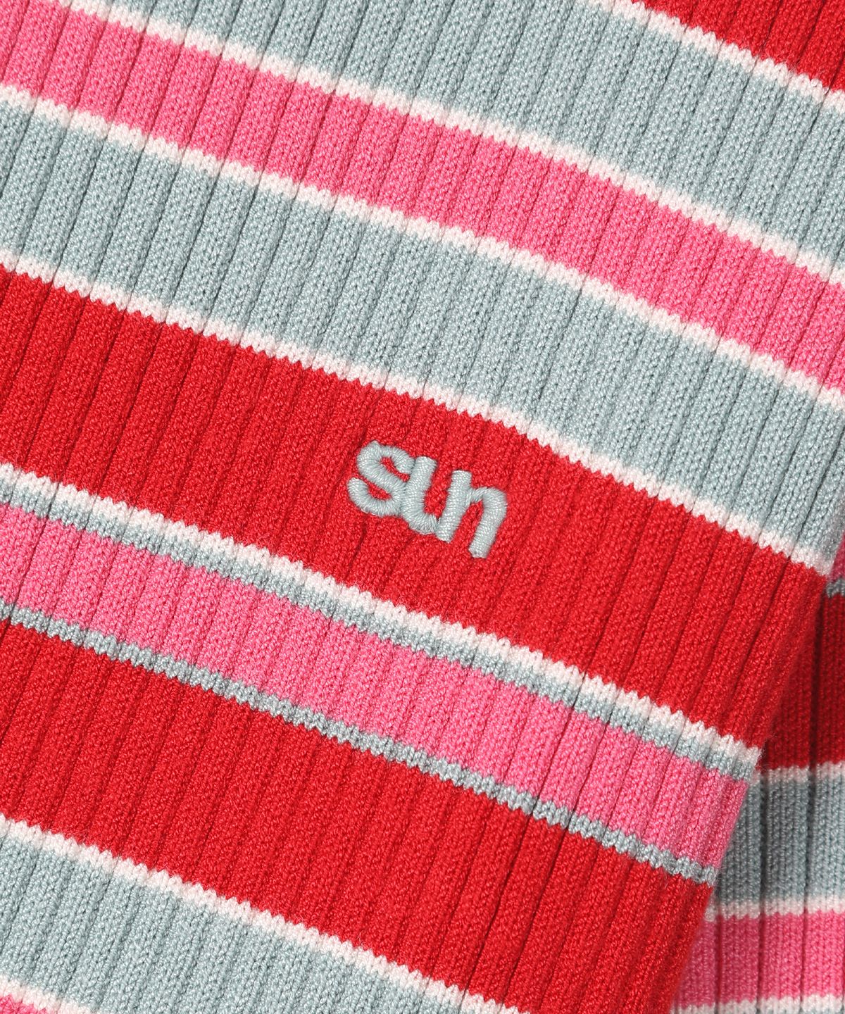 선데이후르츠마켓(SUNDAY FRUIT MARKET) SUN RIB STRIPE TEE RED