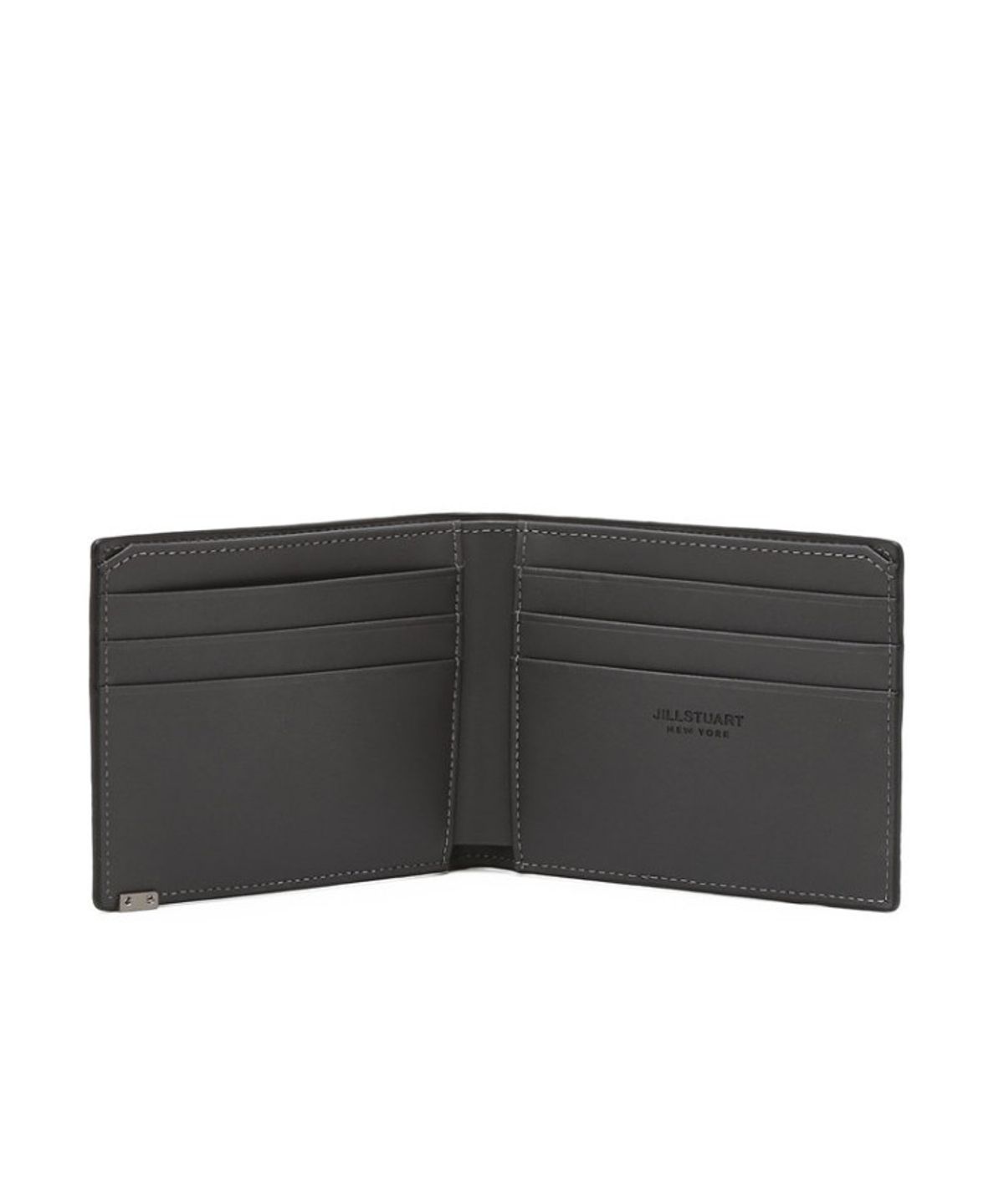 질스튜어트 맨 액세서리(JILLSTUART MEN ACC) 블랙 로고장식 소가죽 반지갑 JUWA6F704BK
