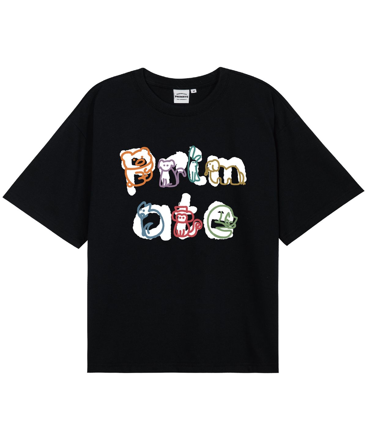 프라임에이트(PRIMATE) TINY ZOO 오버핏 반팔티셔츠 5 COLORS