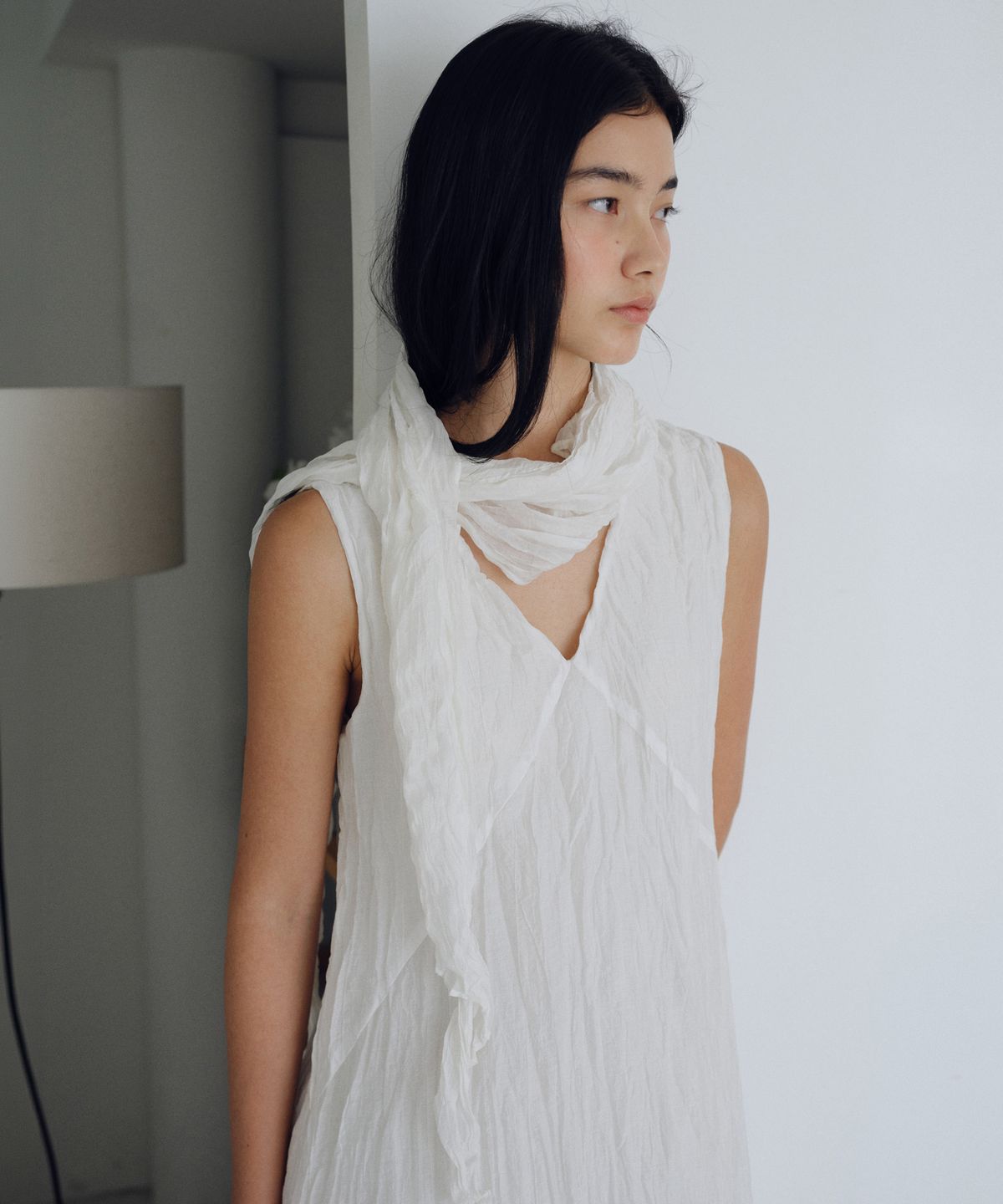유라고(URAGO) Wrinkle scarf dress set
