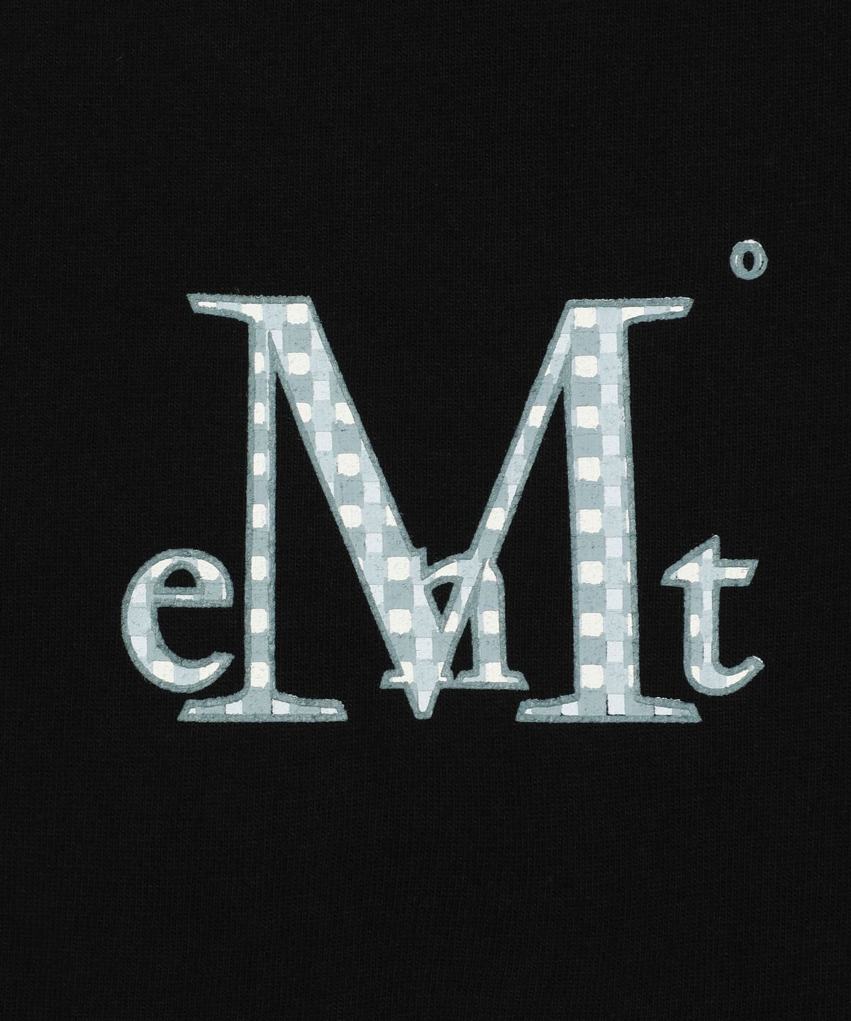 무센트(MUCENT) 루넷 깅엄 체크 시그니처 로고 롱 슬리브 티 (2컬러)