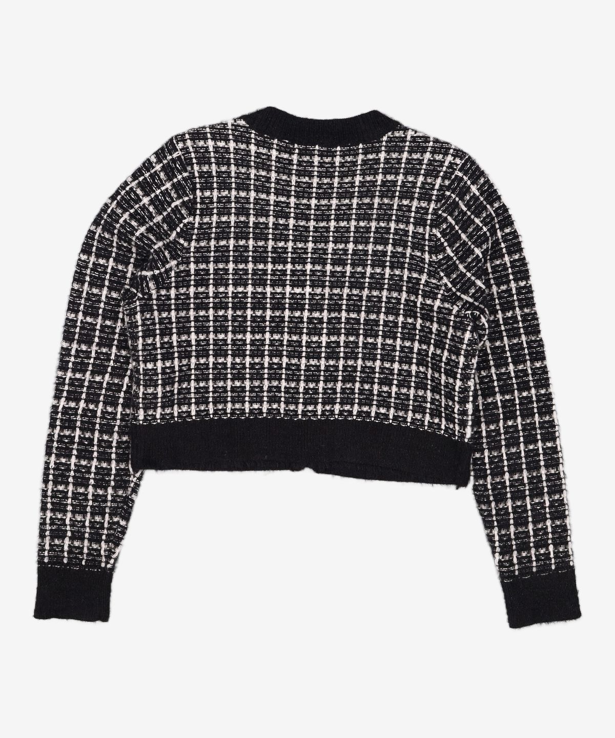 미쏘(MIXXO) 크롭 트위드 배색 가디건 MIWCKBV61T M