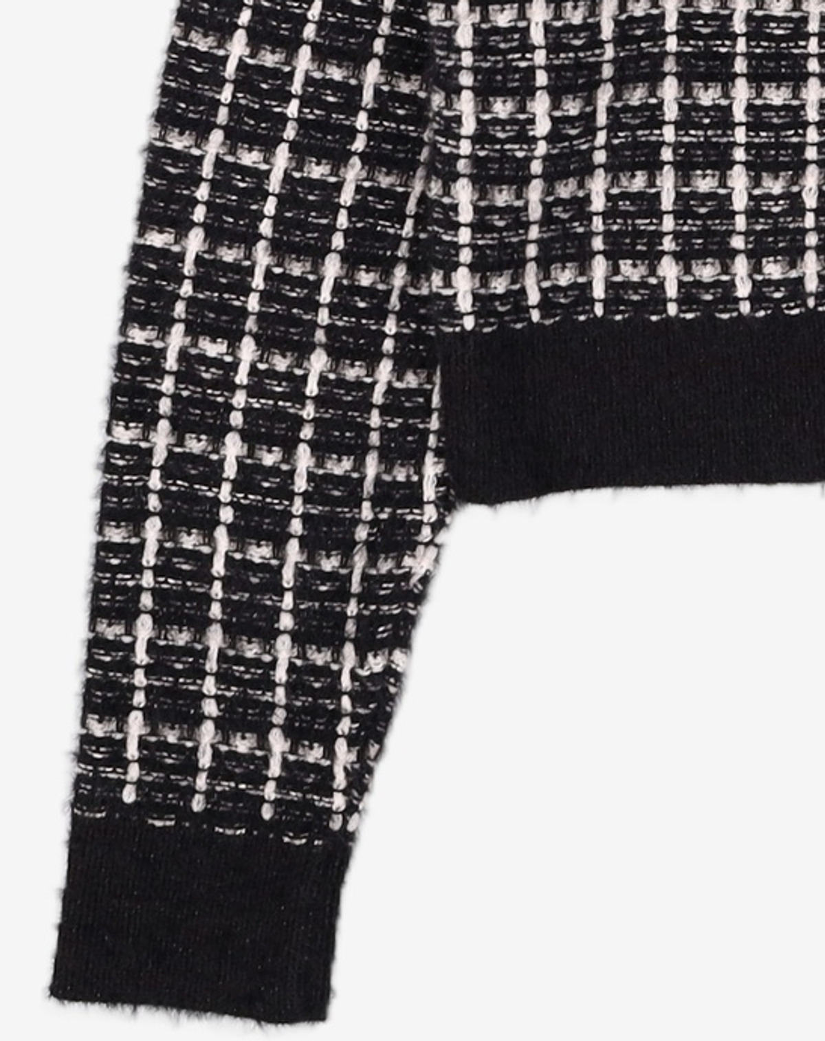 미쏘(MIXXO) 크롭 트위드 배색 가디건 MIWCKBV61T M