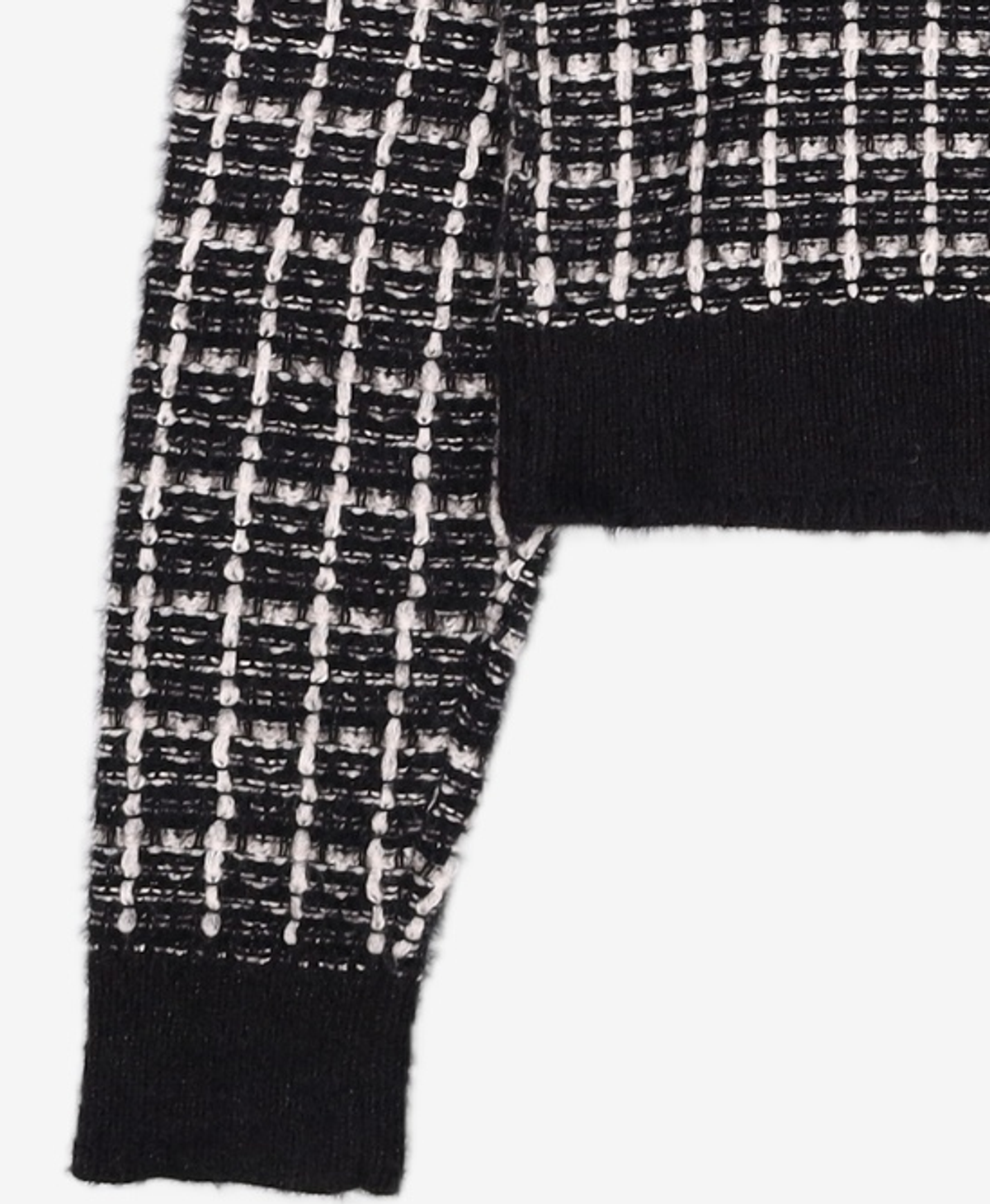 미쏘(MIXXO) 크롭 트위드 배색 가디건 MIWCKBV61T M