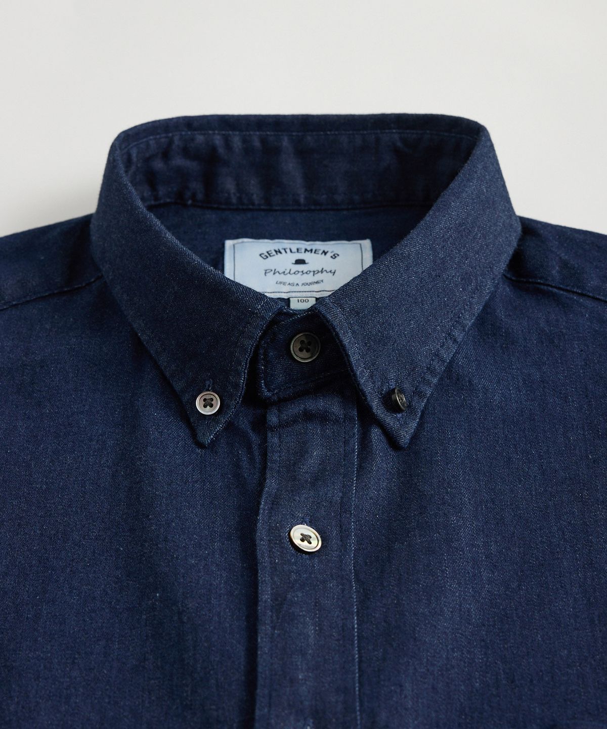 에스티코(STCO) Gentlemens Philosophy 6.5oz 소프트 데님 셔츠_생지 (레귤러핏)_JDSXZ38CSL