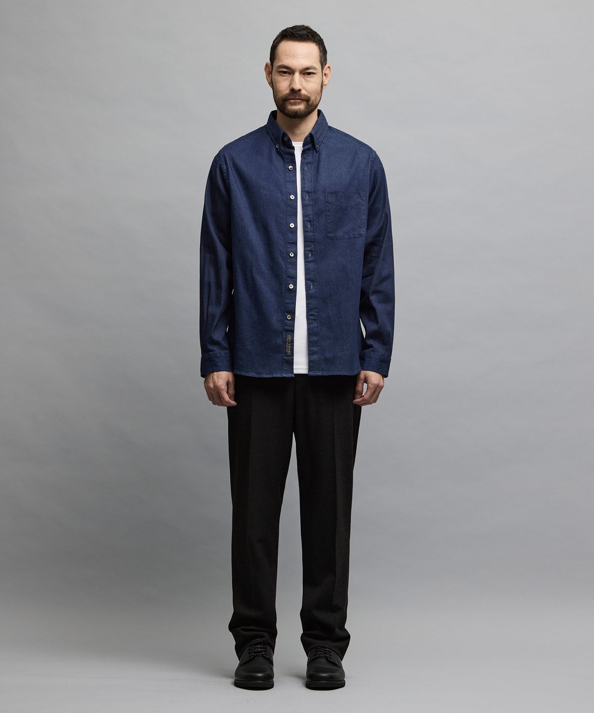 에스티코(STCO) Gentlemens Philosophy 6.5oz 소프트 데님 셔츠_생지 (레귤러핏)_JDSXZ38CSL
