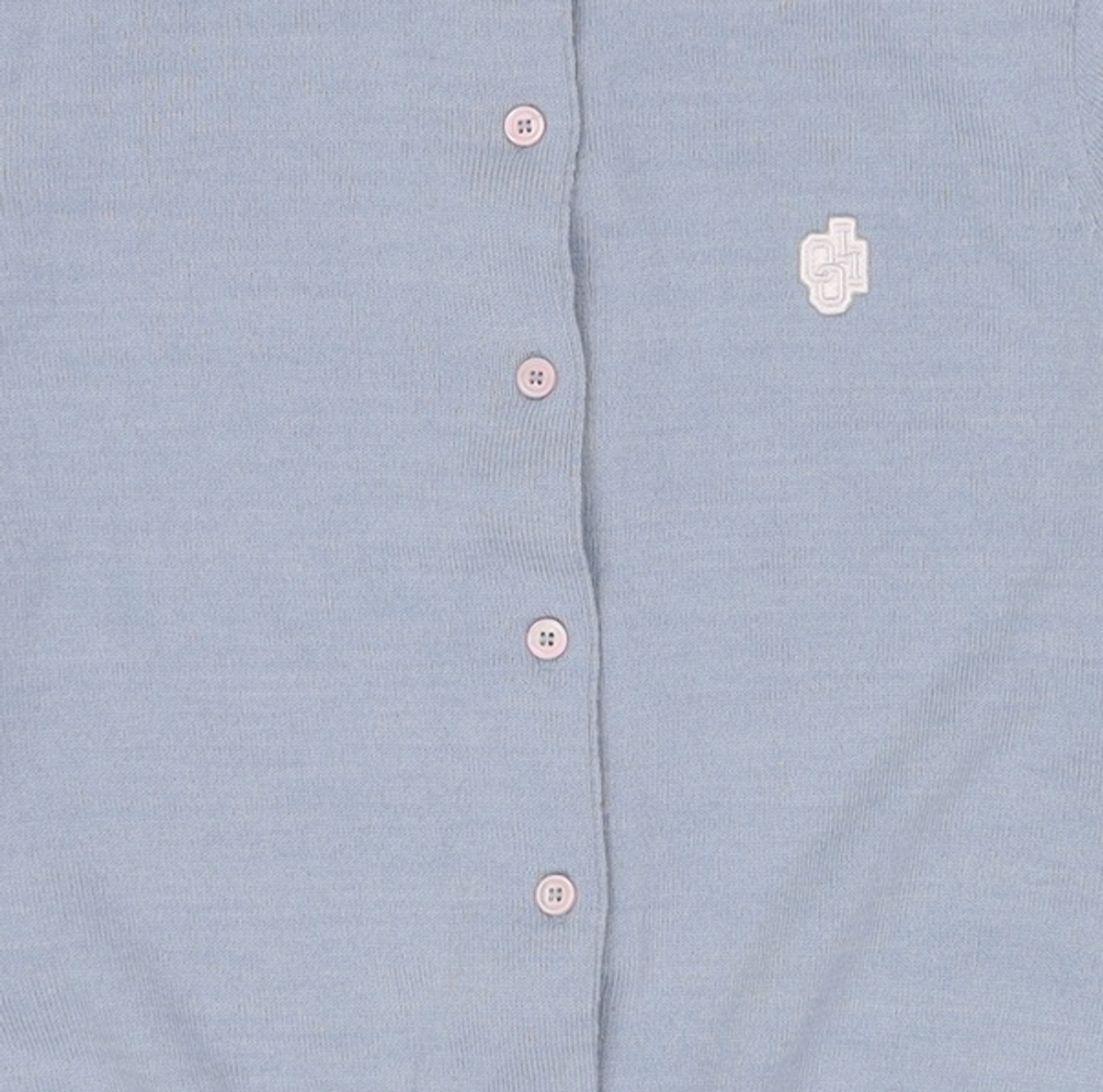 오아이오아이 컬렉션(OIOI COLLECTION) BASIC PATCH KNIT CARDIGAN (WOMEN) [SKY BLUE] FREE