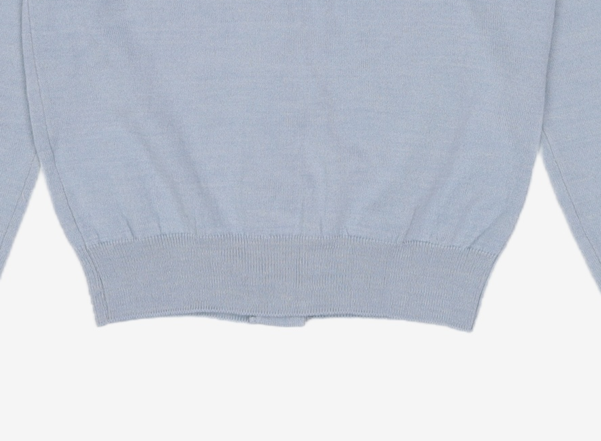 오아이오아이 컬렉션(OIOI COLLECTION) BASIC PATCH KNIT CARDIGAN (WOMEN) [SKY BLUE] FREE