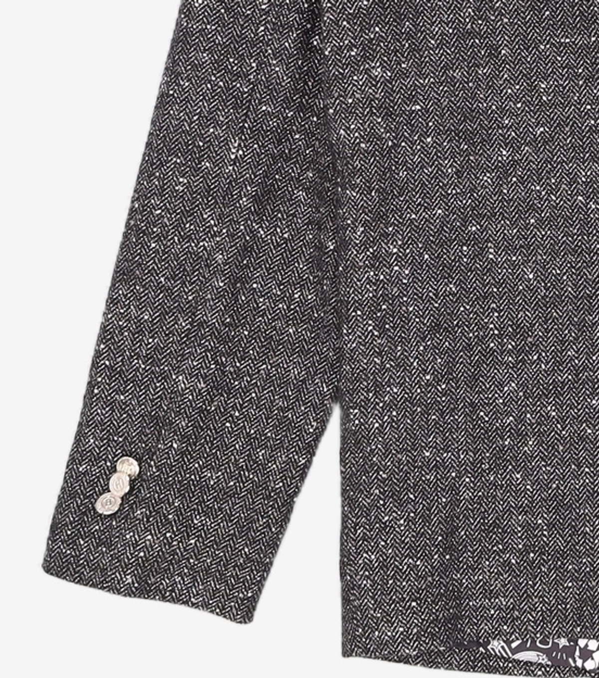 홀리넘버세븐(HOLYNUMBER7) EMBROIDERY POCKET HERRINGBON OVERFIT JACKET M