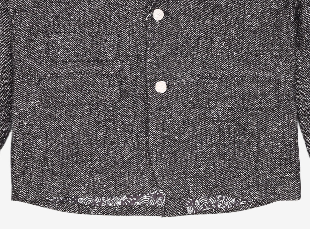 홀리넘버세븐(HOLYNUMBER7) EMBROIDERY POCKET HERRINGBON OVERFIT JACKET M