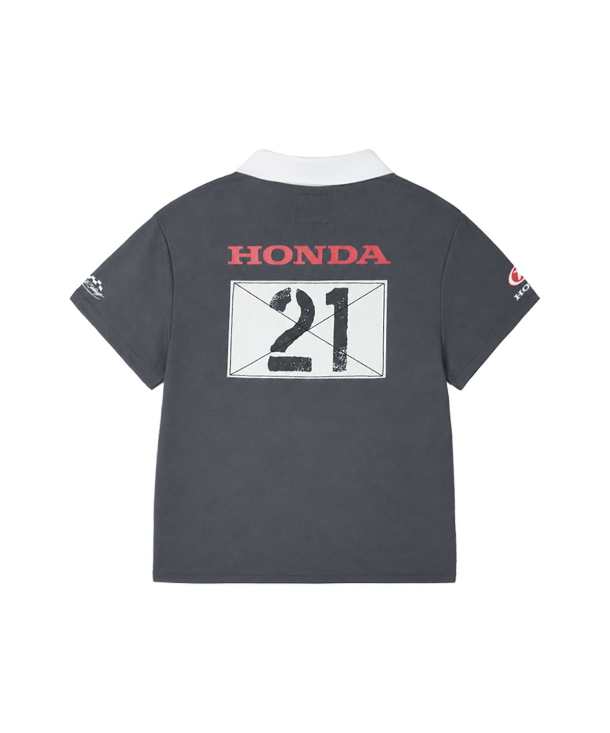핍스 모터사이클(PHYPS MOTORCYCLE) Womens Moto Patch Polo Shirt Navy