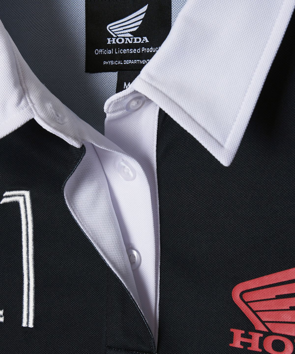핍스 모터사이클(PHYPS MOTORCYCLE) Womens Moto Patch Polo Shirt Black