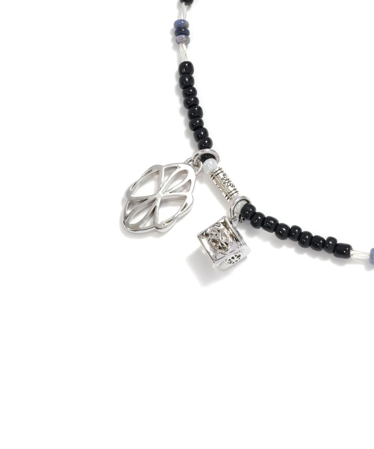 논타입(NONTYPE) CUBE DUAL SYMBOL NECKLACE (BLACK)