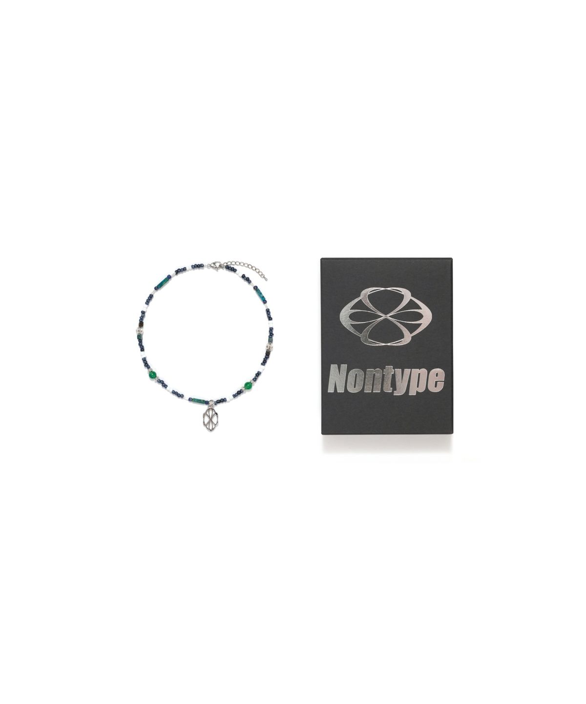 논타입(NONTYPE) SYMBOL FOREST STONE NECKLACE (NAVY)