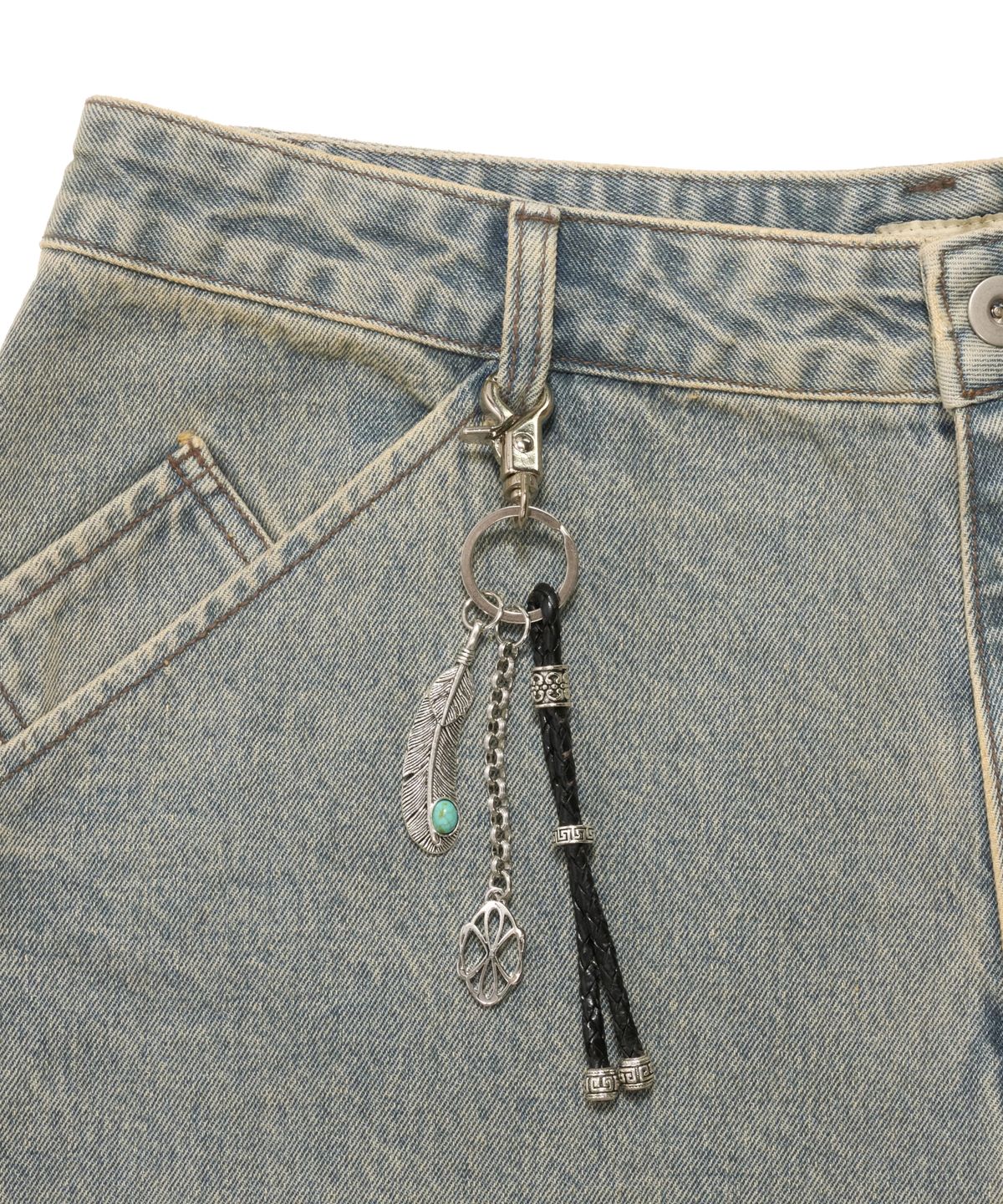 논타입(NONTYPE) SYMBOL WESTERN TURQUOISE KEYRING (SILVER)