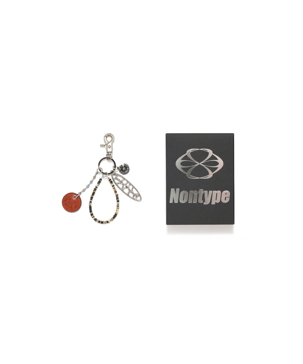 논타입(NONTYPE) LEAF SYMBOL ABSTRACT KEYRING (SILVER)