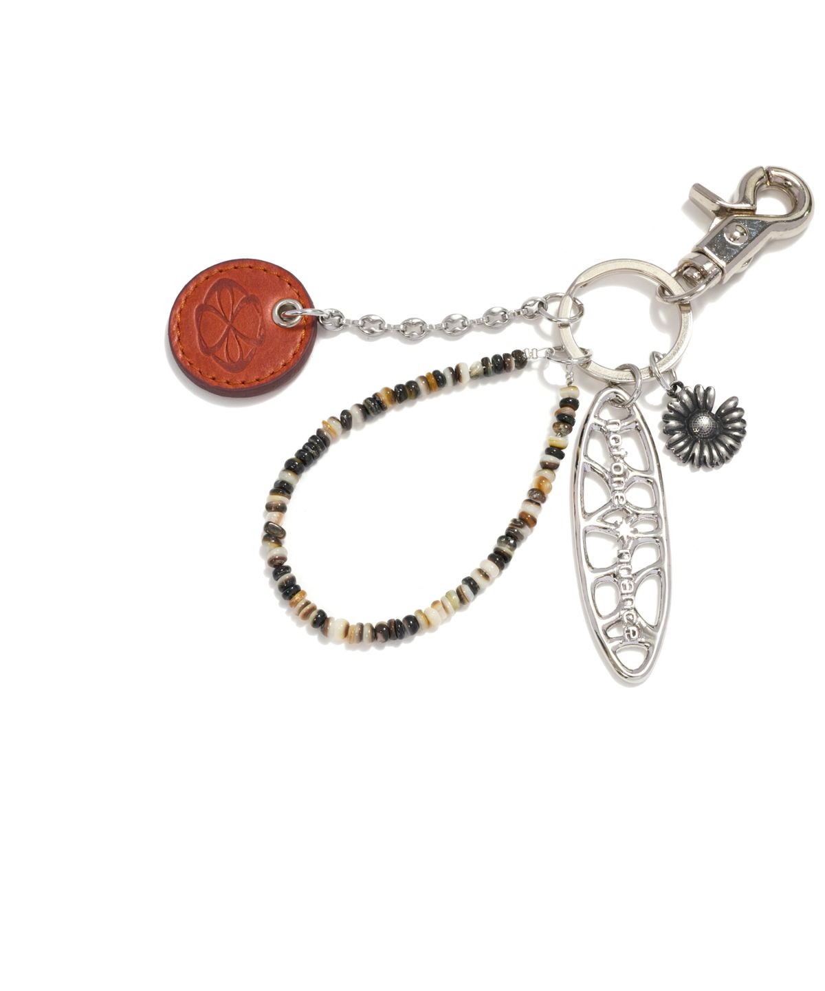 논타입(NONTYPE) LEAF SYMBOL ABSTRACT KEYRING (SILVER)