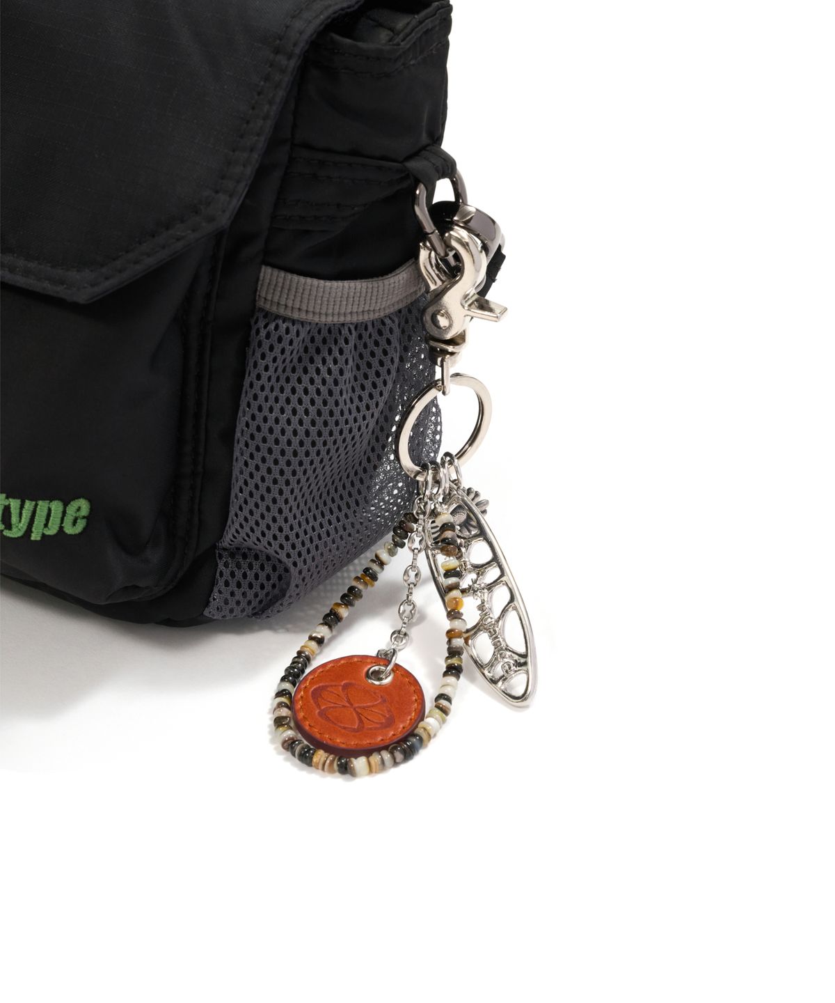 논타입(NONTYPE) LEAF SYMBOL ABSTRACT KEYRING (SILVER)