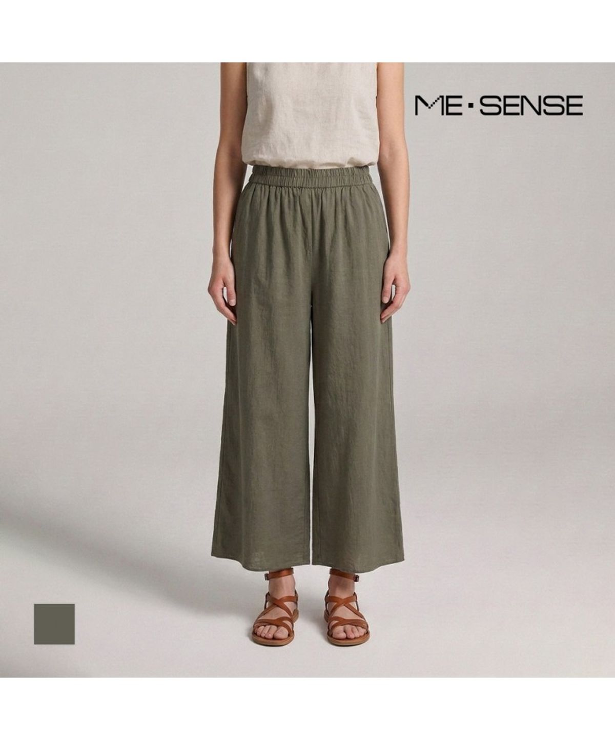 미센스(MESENSE) 밴딩 와이드 팬츠_MB44SLMG02Z