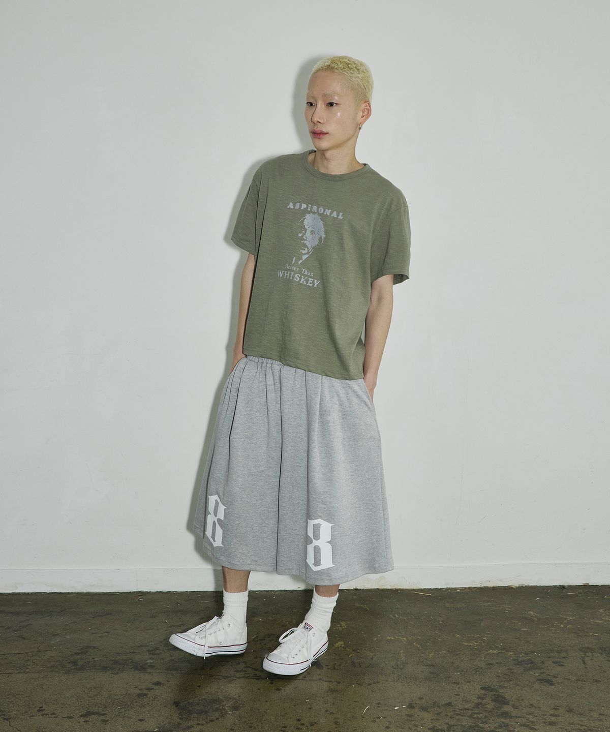 스켈리웩(SCALLYWAG) 더블 에잇 버뮤다 스웨트 쇼츠[그레이]