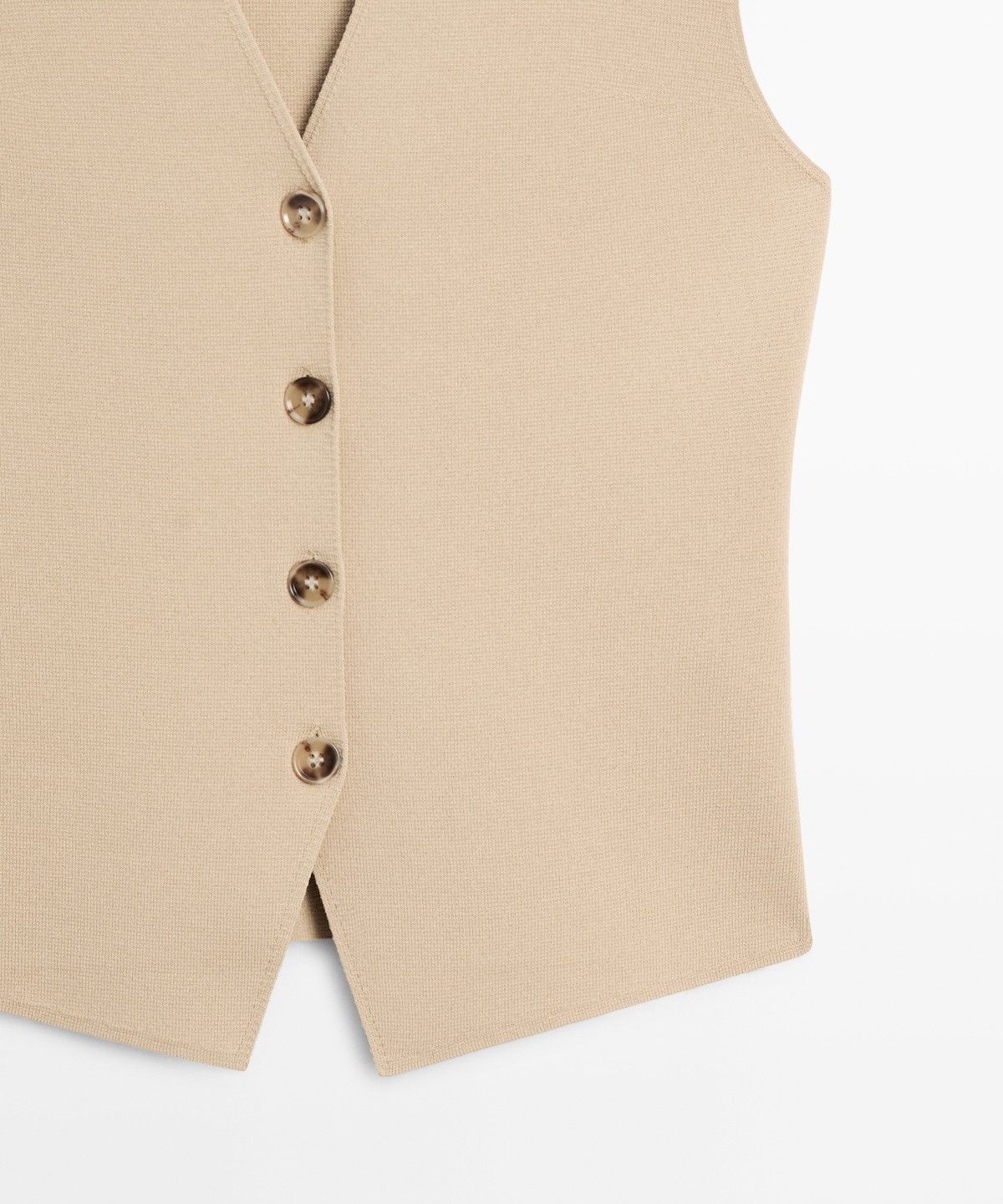 마시모두띠(MASSIMO DUTTI) 버튼 디테일 니트 베스트