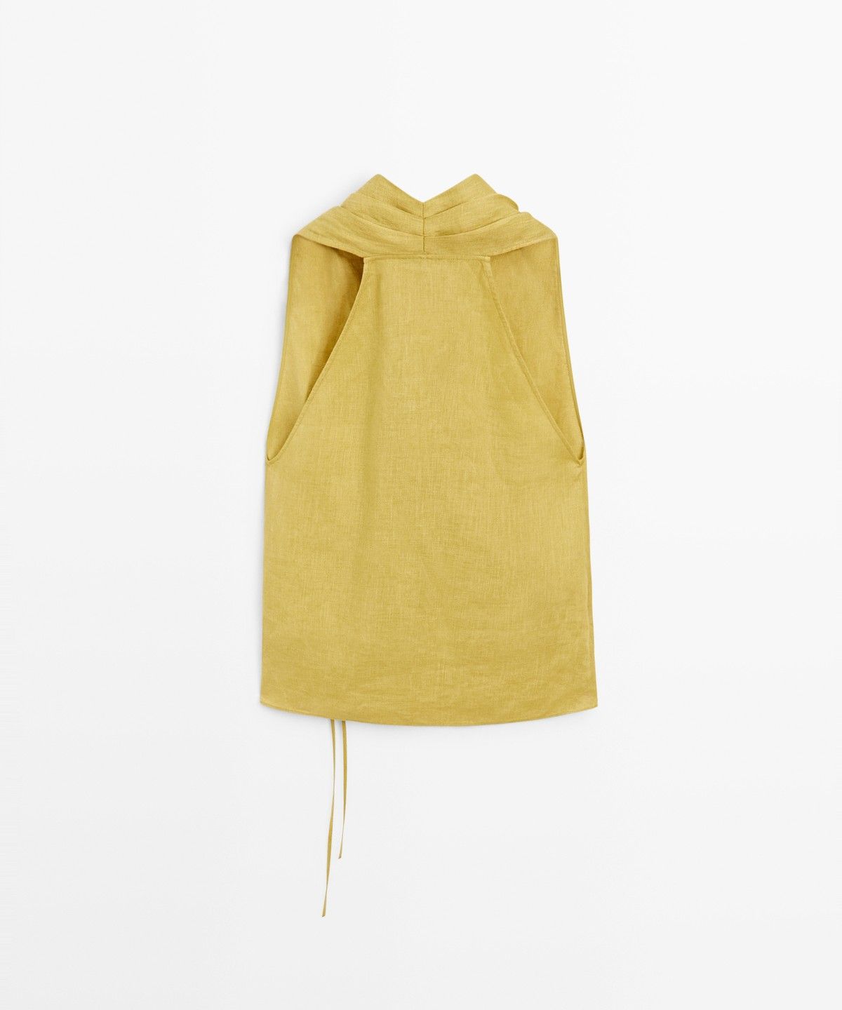마시모두띠(MASSIMO DUTTI) 100% 린넨 크로스 홀터넥 탑