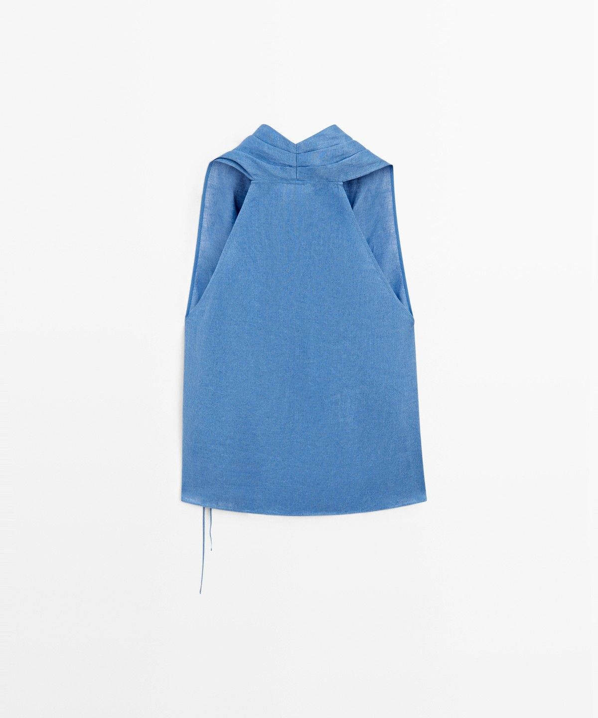 마시모두띠(MASSIMO DUTTI) 100% 린넨 크로스 홀터넥 탑