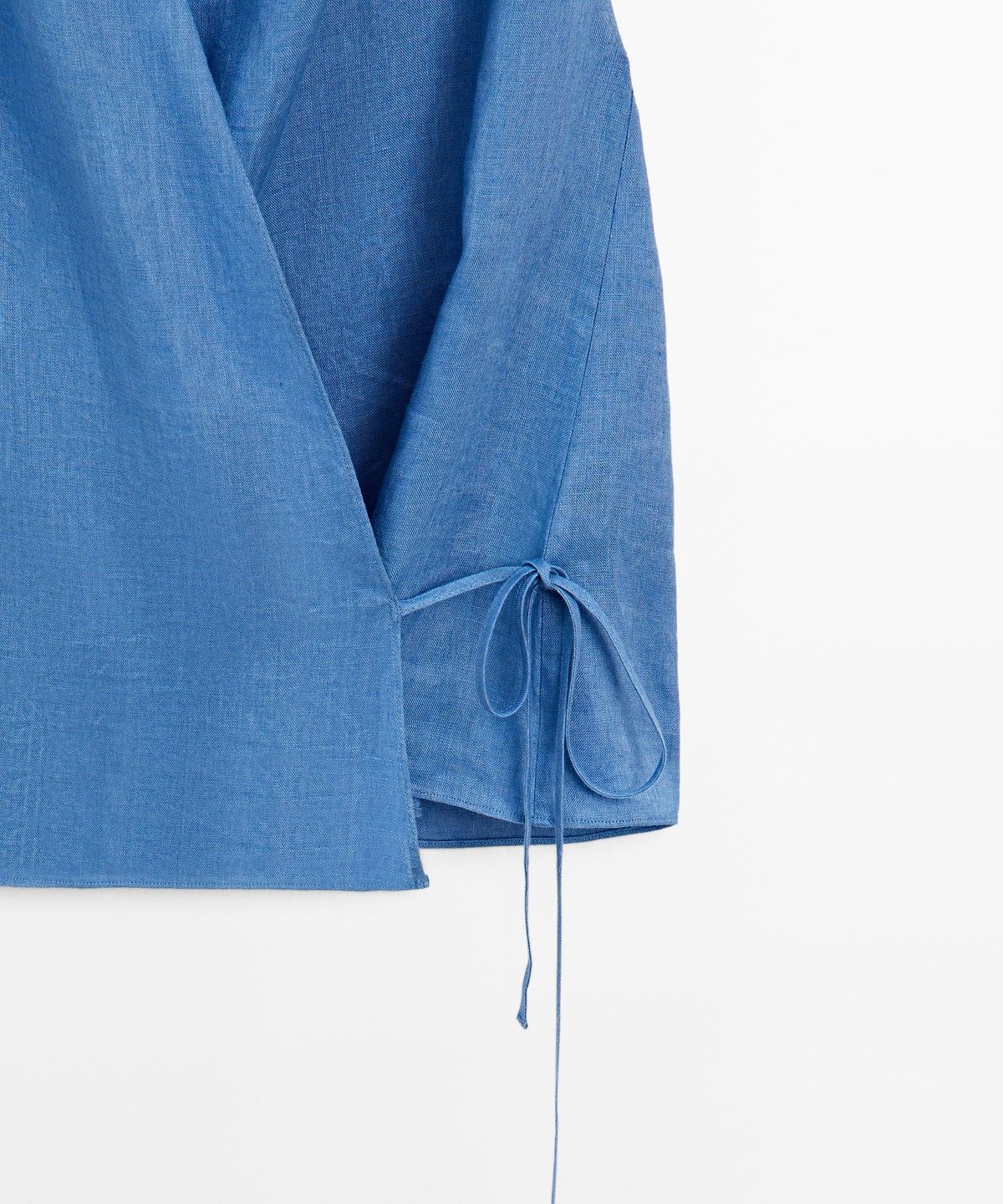 마시모두띠(MASSIMO DUTTI) 100% 린넨 크로스 홀터넥 탑