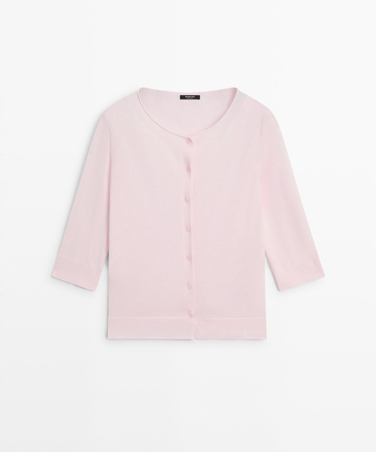 마시모두띠(MASSIMO DUTTI) 코튼 블렌드 보트넥 가디건