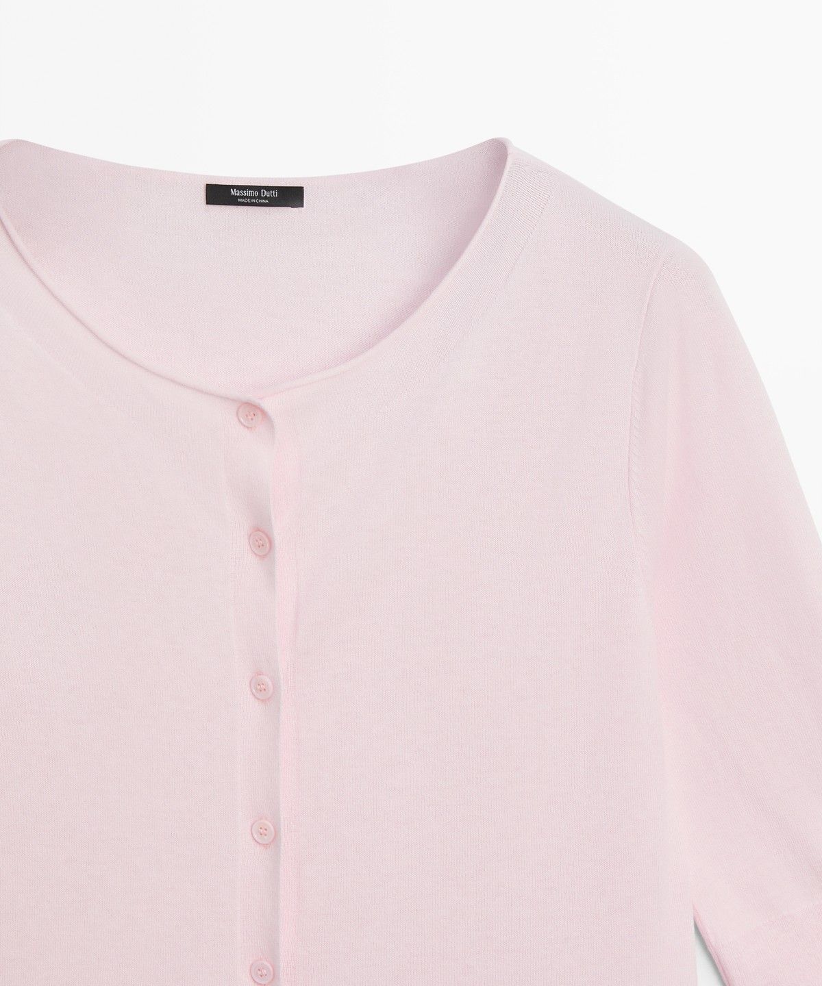 마시모두띠(MASSIMO DUTTI) 코튼 블렌드 보트넥 가디건