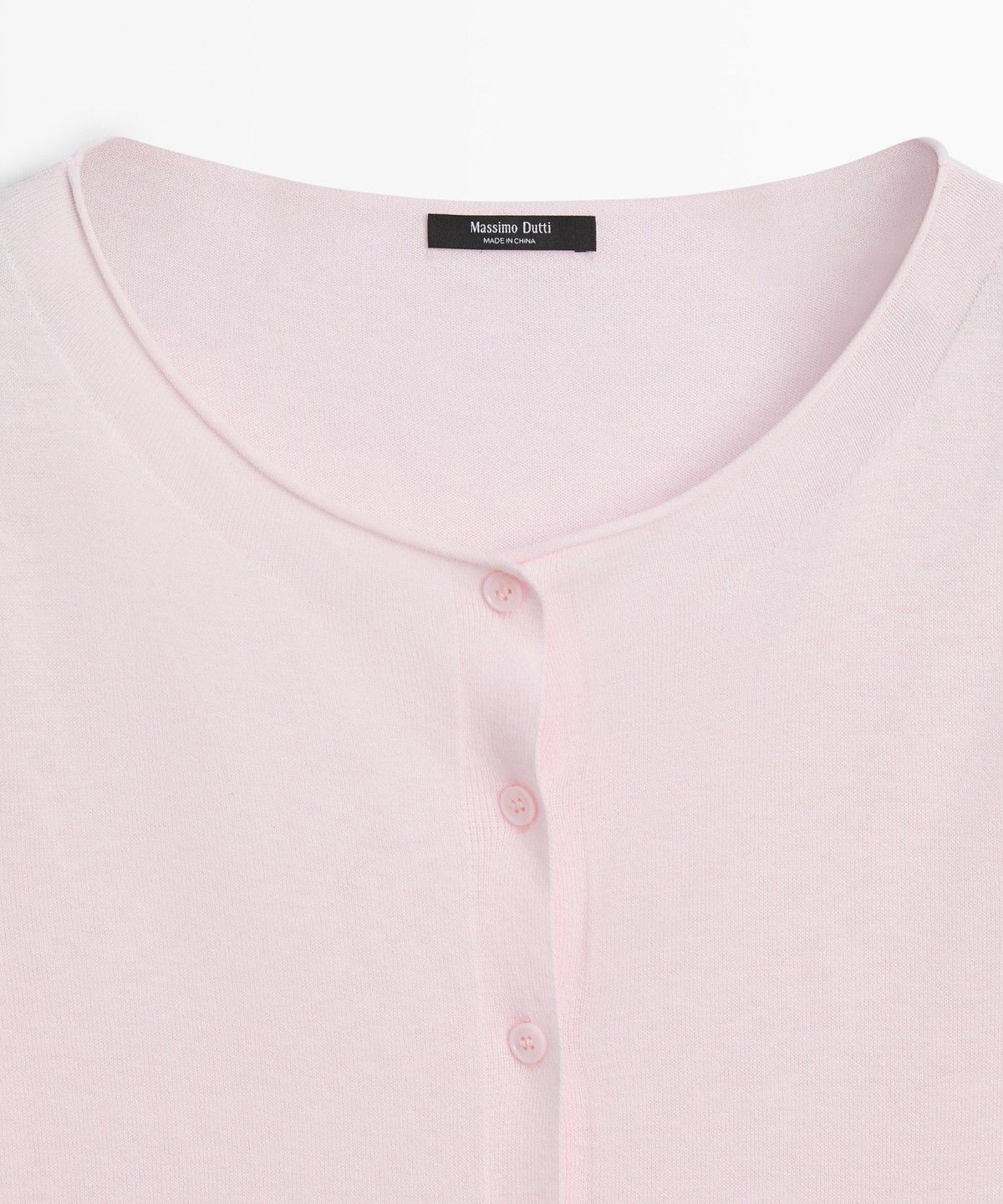 마시모두띠(MASSIMO DUTTI) 코튼 블렌드 보트넥 가디건
