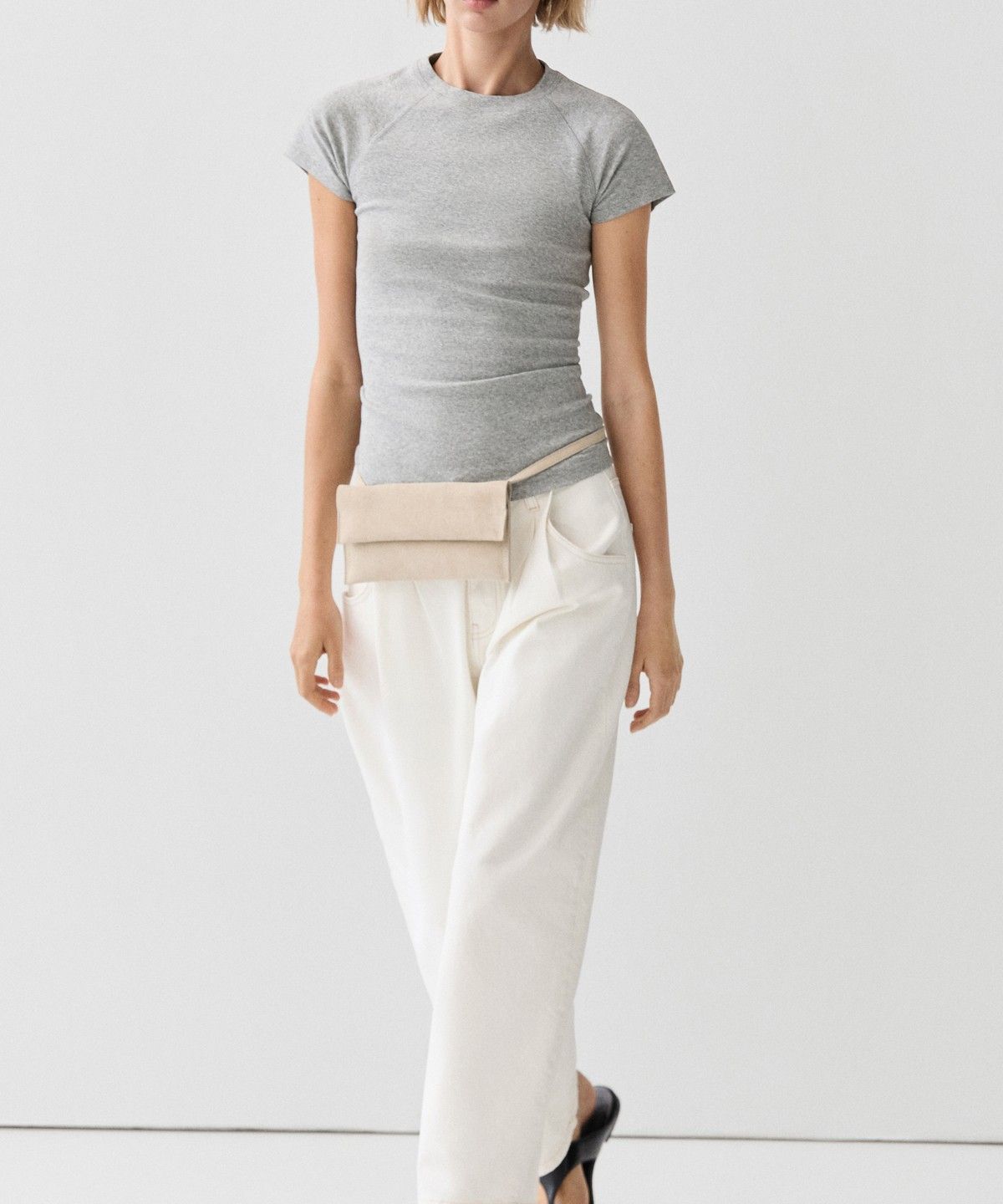 마시모두띠(MASSIMO DUTTI) 래글런 반팔 티셔츠