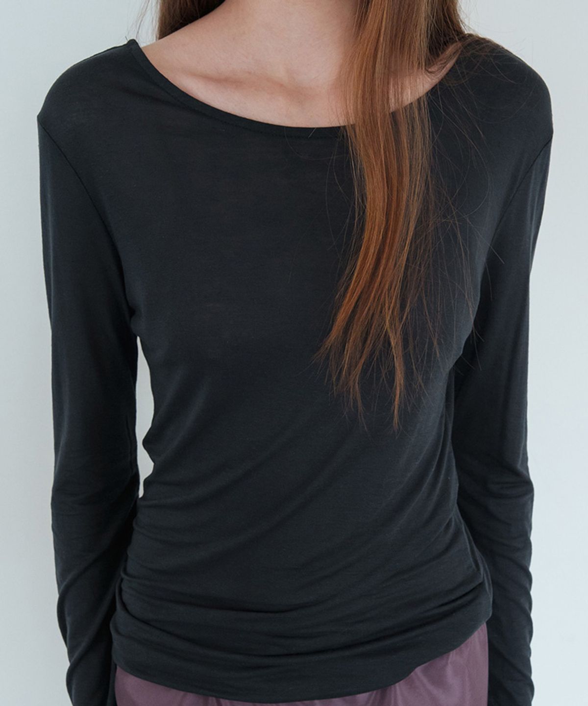 스러움(SEUREOUM) Natural Linen Top_Navy