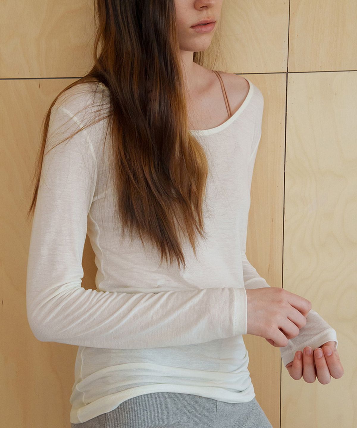 스러움(SEUREOUM) Natural Linen Top_Ivory