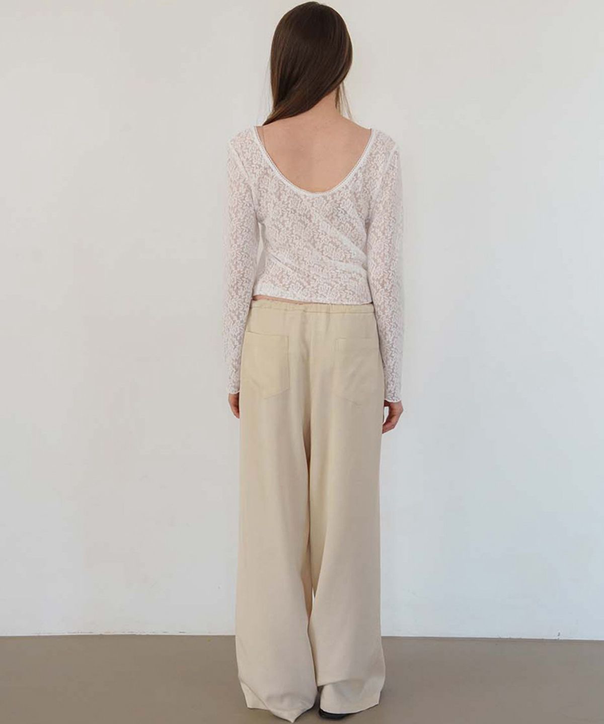 스러움(SEUREOUM) Relaxed Banding Pants_Cream Beige