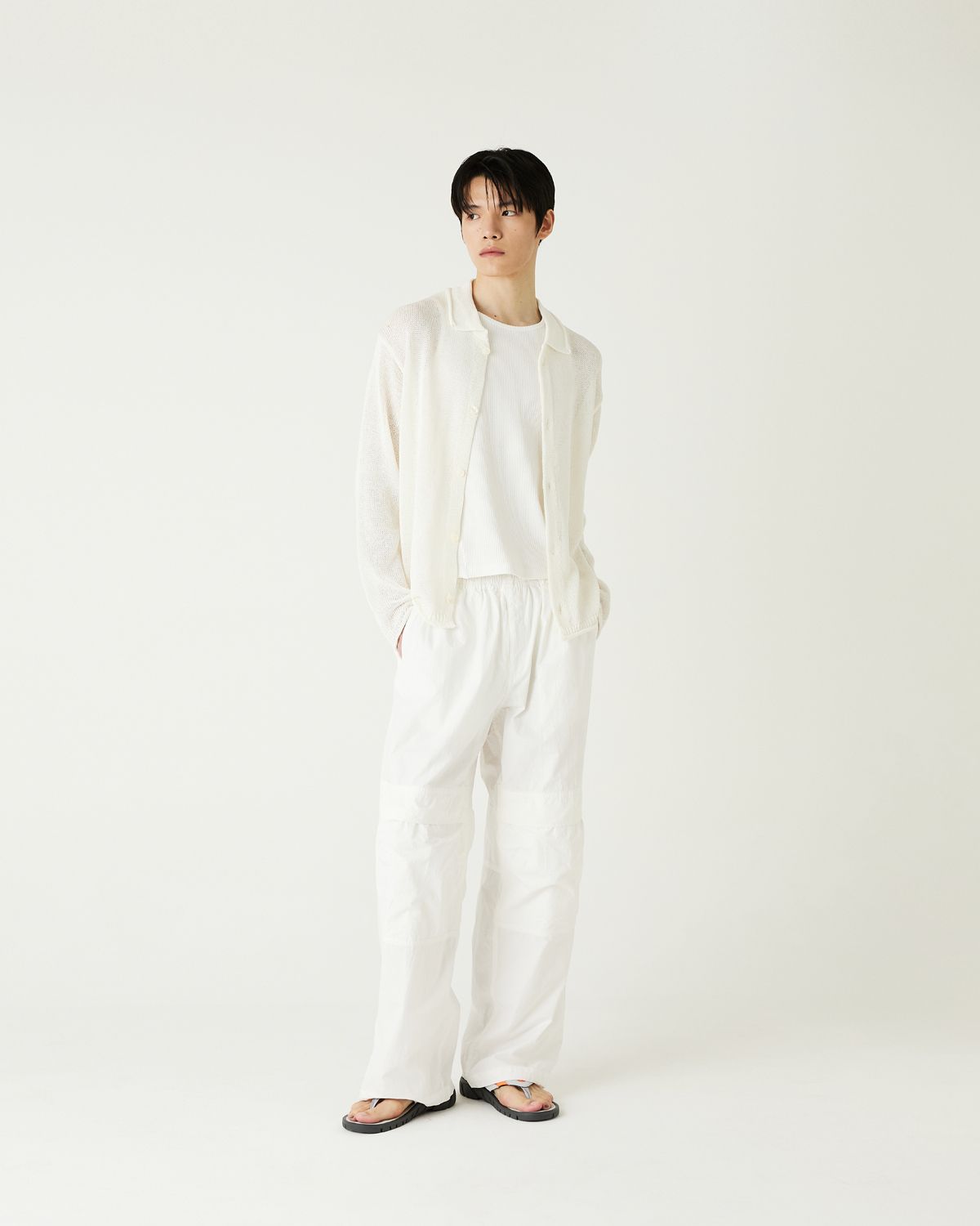 디앤드퀘스천(THEENDQUESTION) Batik washing pants / WHITE