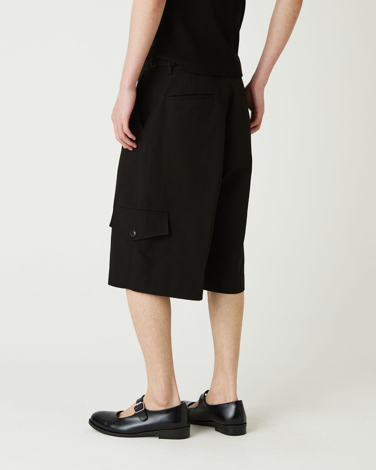 디앤드퀘스천(THEENDQUESTION) Oxford half pants / BLACK