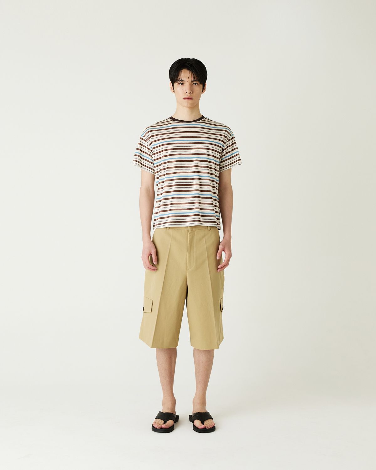 디앤드퀘스천(THEENDQUESTION) Oxford half pants / BEIGE