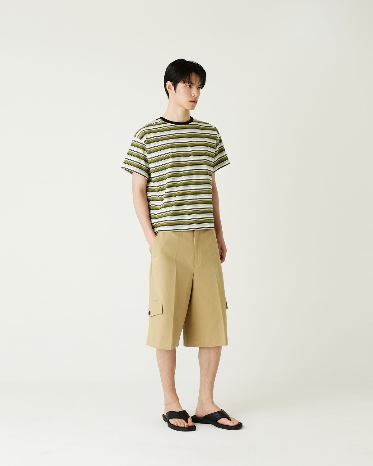 디앤드퀘스천(THEENDQUESTION) Oxford half pants / BEIGE