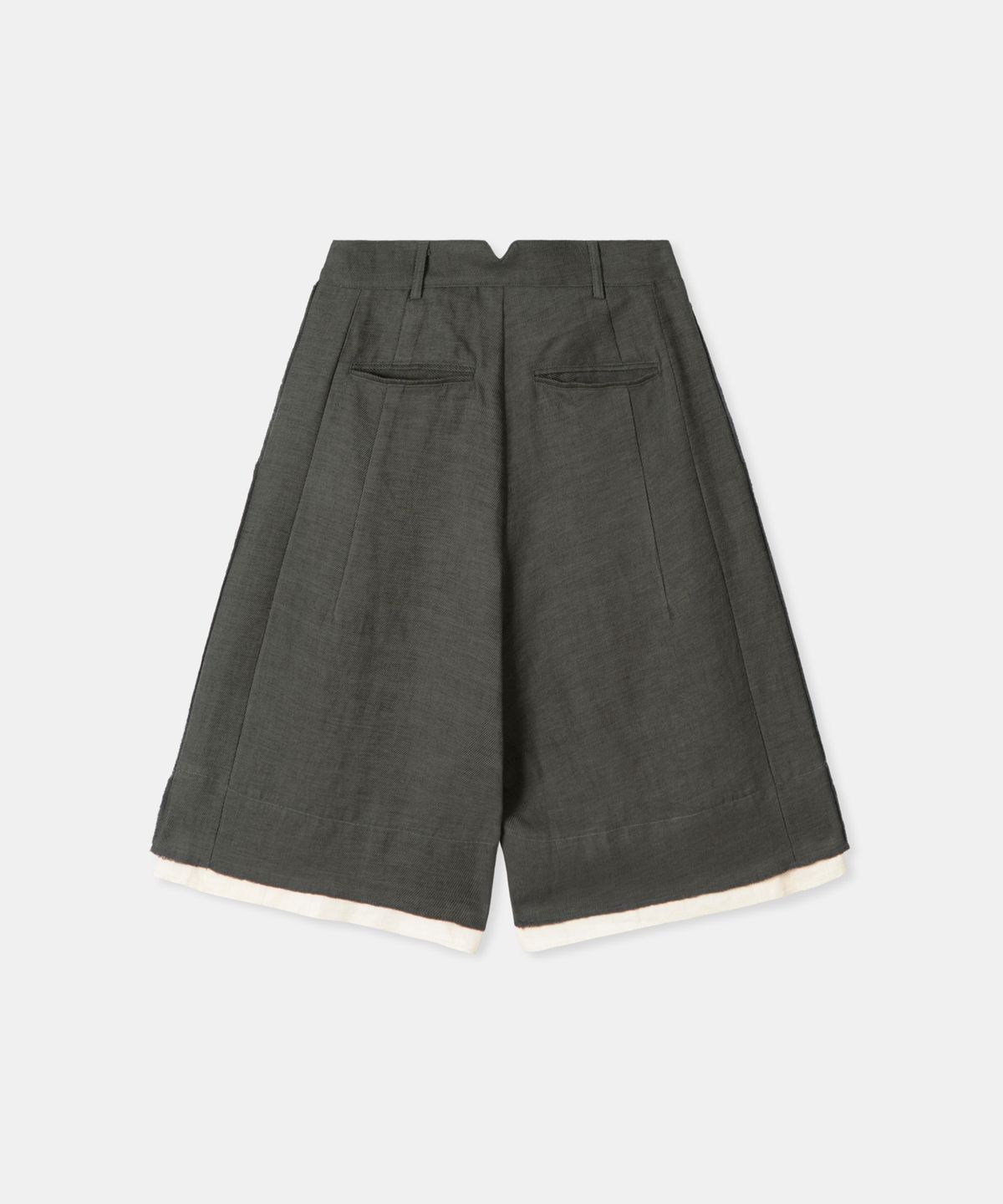 디앤드퀘스천(THEENDQUESTION) Linen blend half pants / KHAKI