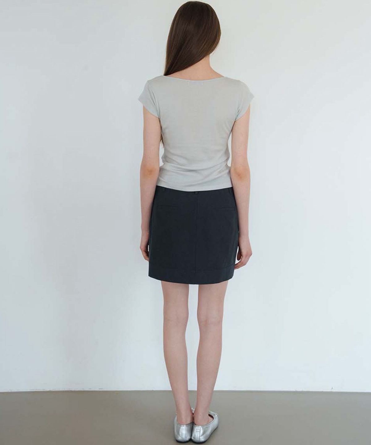 스러움(SEUREOUM) Amber Low Skirt_Navy