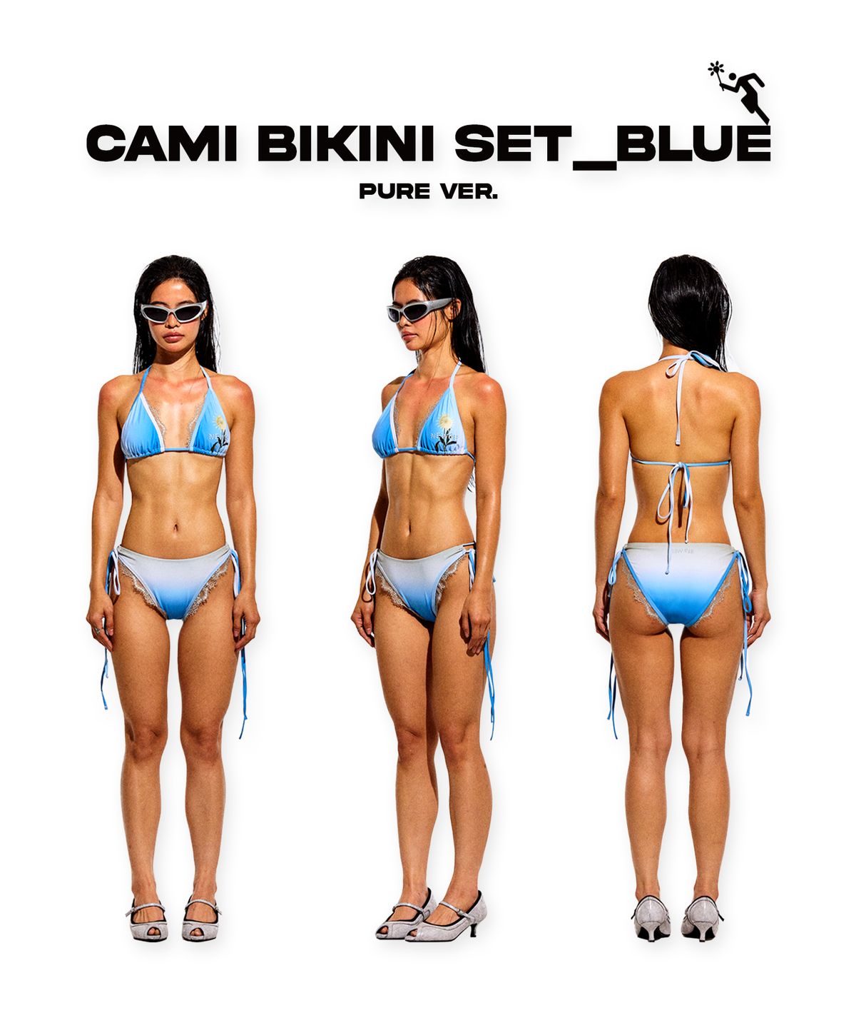 뉴제(NEWGE) Cami Bikini Set (BLUE)