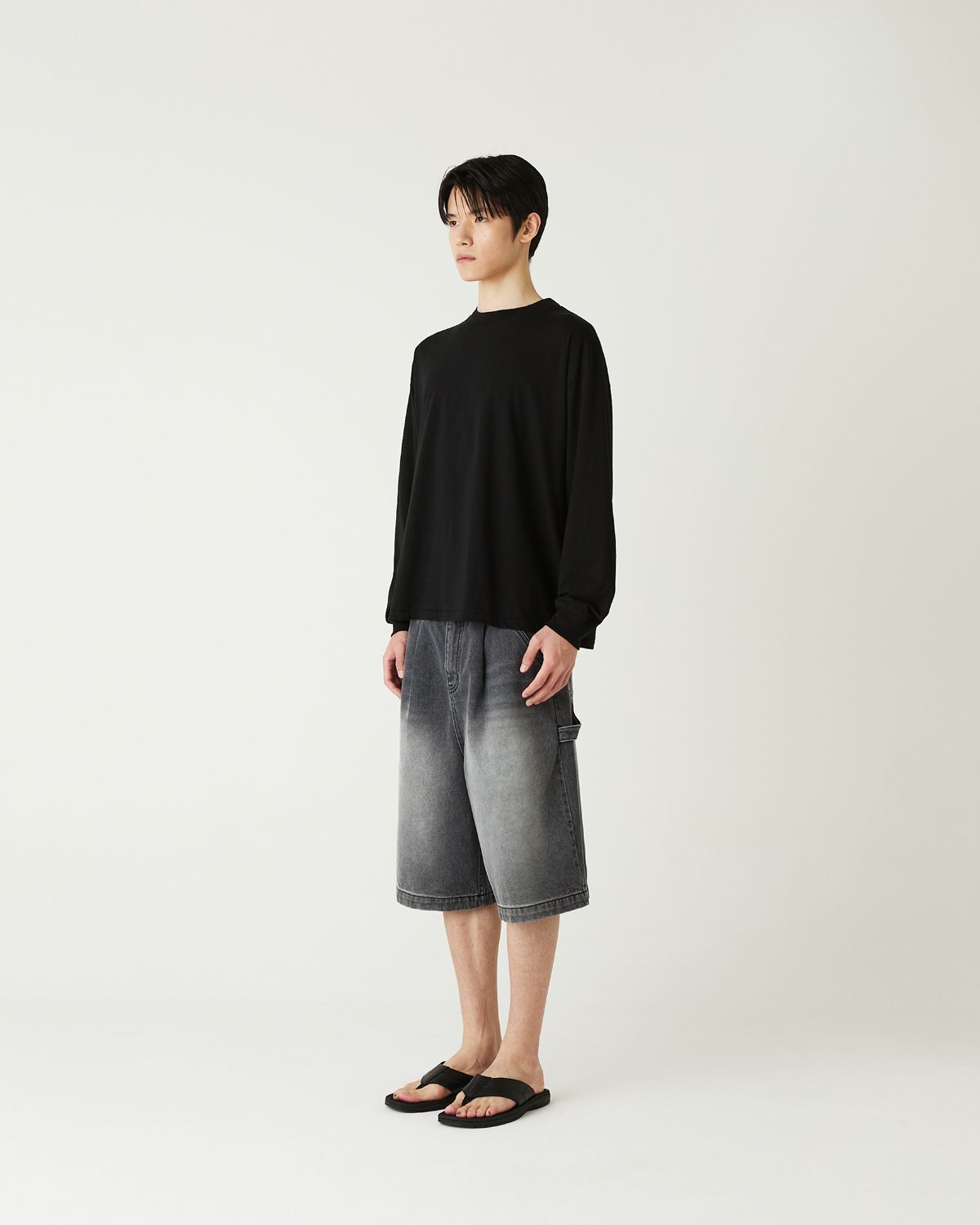 디앤드퀘스천(THEENDQUESTION) Bio-washed t-shirt / BLACK