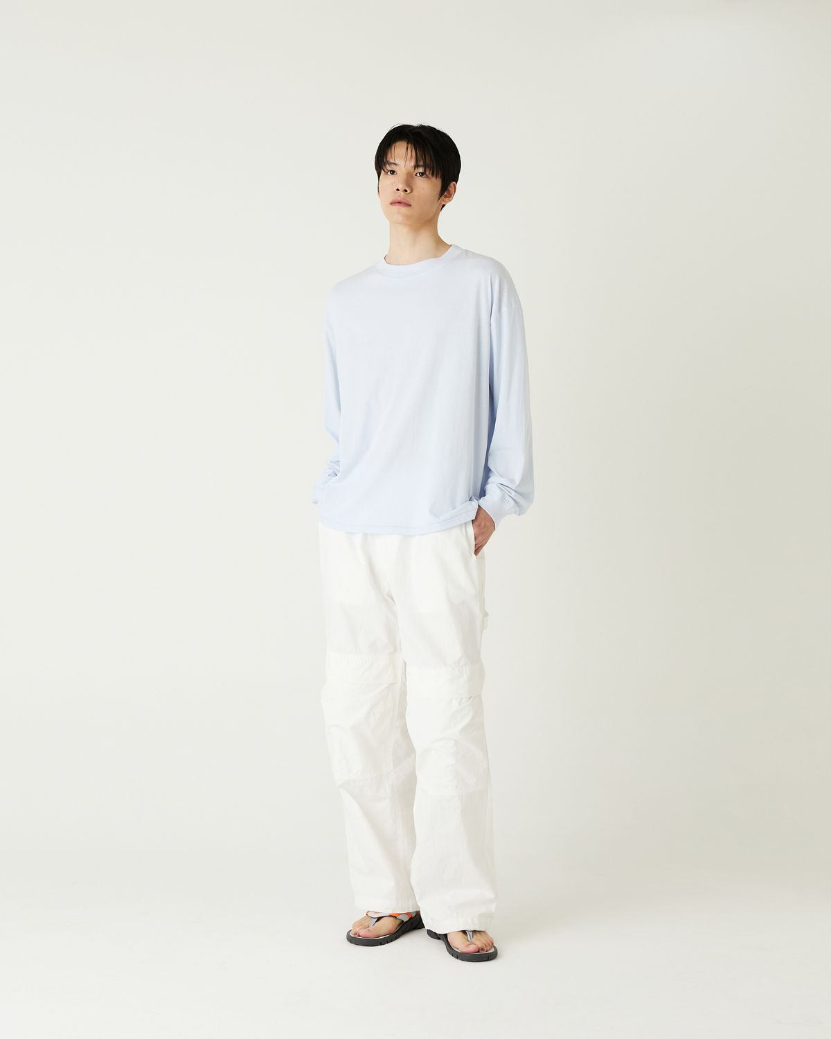 디앤드퀘스천(THEENDQUESTION) Bio-washed t-shirt / LIGHT BLUE